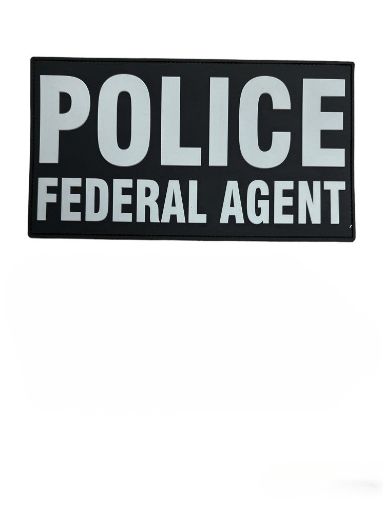 PVC POLICE FEDERAL AGENT PATCH 9X5