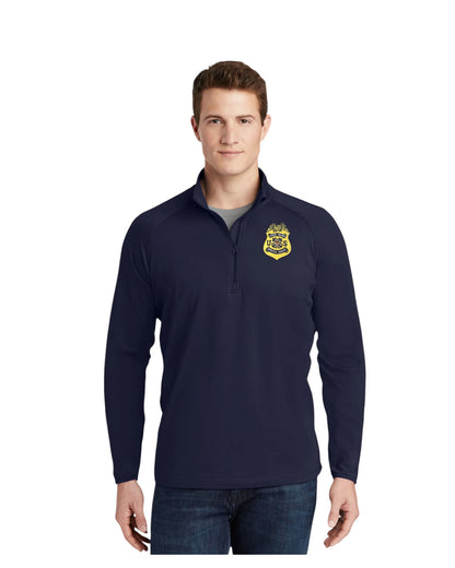 MEN'S CGIS S/A BADGE SPORT TEK SPORT WICK STRETCH 1/2 ZIP PULLOVER-ST850