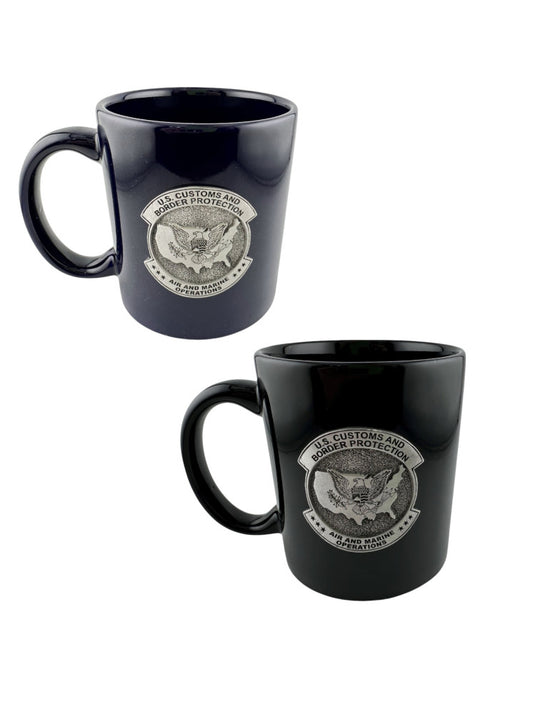 CBP AMO COFFEE MUG WITH PEWTER BADGE