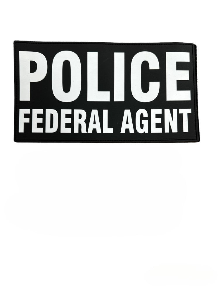 PVC POLICE FEDERAL AGENT PATCH 9X5