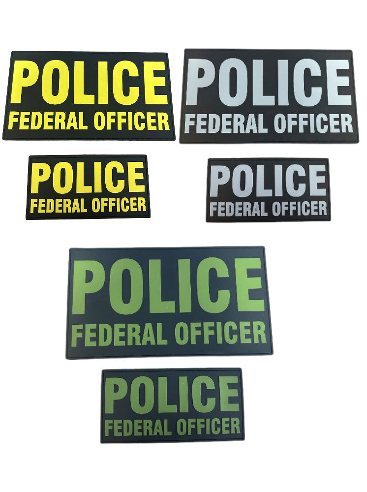 PVC POLICE FEDERAL OFFICER PATCH SET (MORE COLORS AVAILABLE)