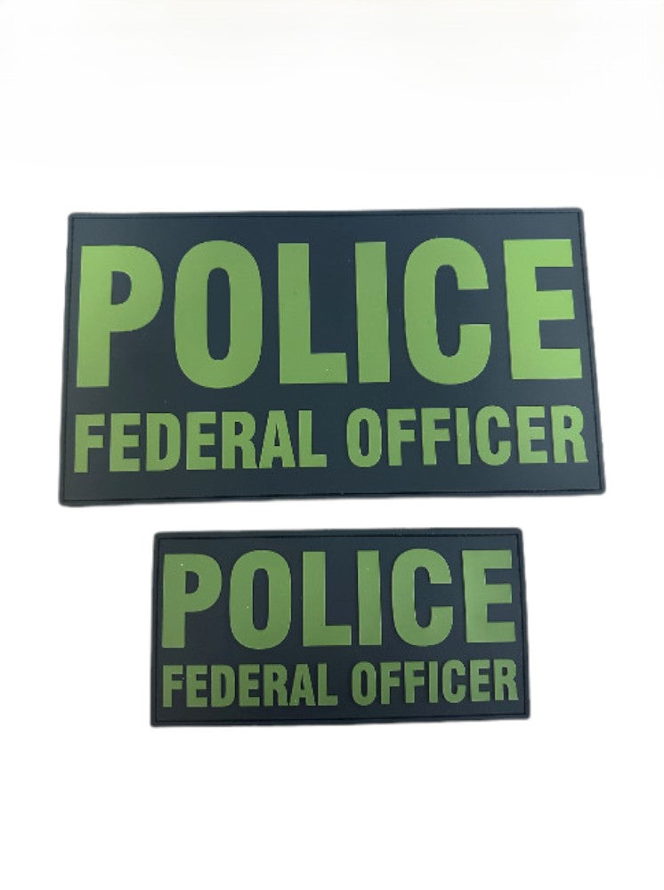 PVC POLICE FEDERAL OFFICER PATCH SET (MORE COLORS AVAILABLE)