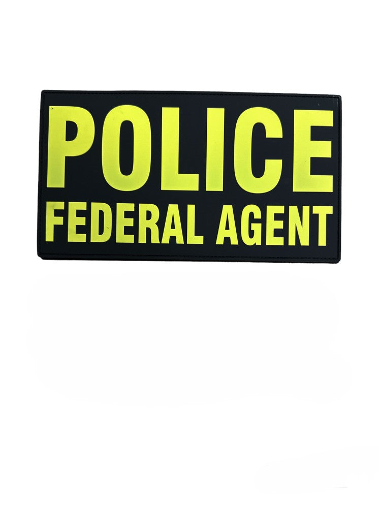 PVC POLICE FEDERAL AGENT PATCH 9X5