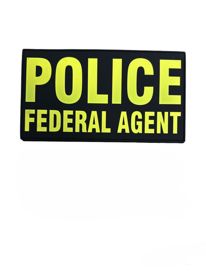 PVC POLICE FEDERAL AGENT PATCH 9X5