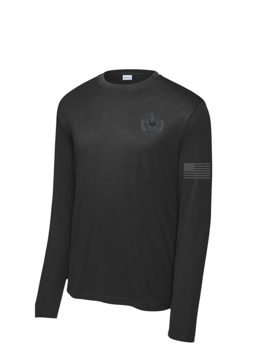 USMS WICKING RAID T-SHIRT LONGSLEEVE-BLACK/BLACK INK