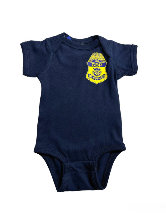 INFANT ONESIE WITH CBP JR. OFFICER BADGE