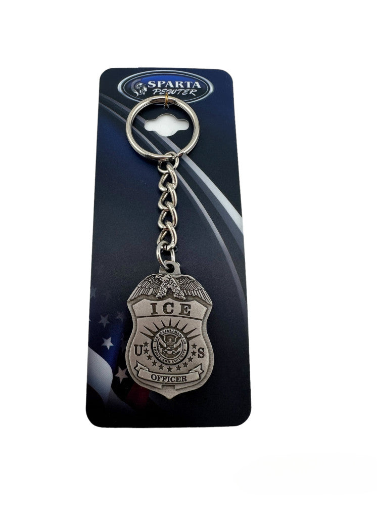 ICE PEWTER KEY RING