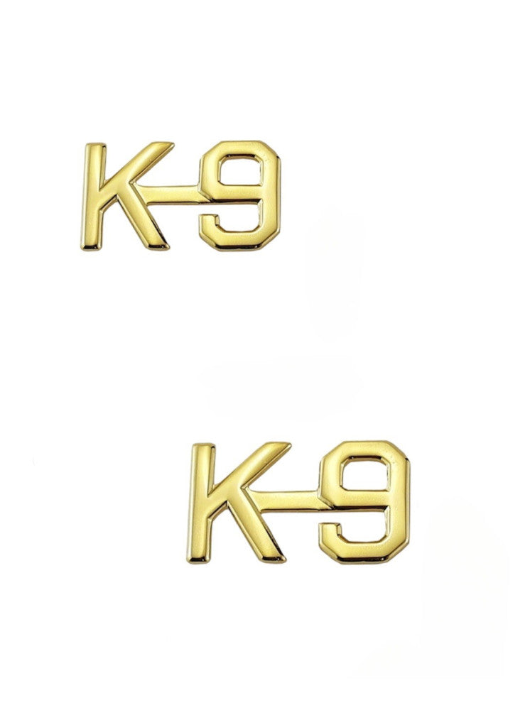 K-9 1/2" GOLD PIN PAIR