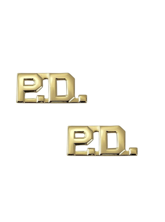 P.D. DIE STRUCK LETTERS 3/8" HIGH (PAIR)