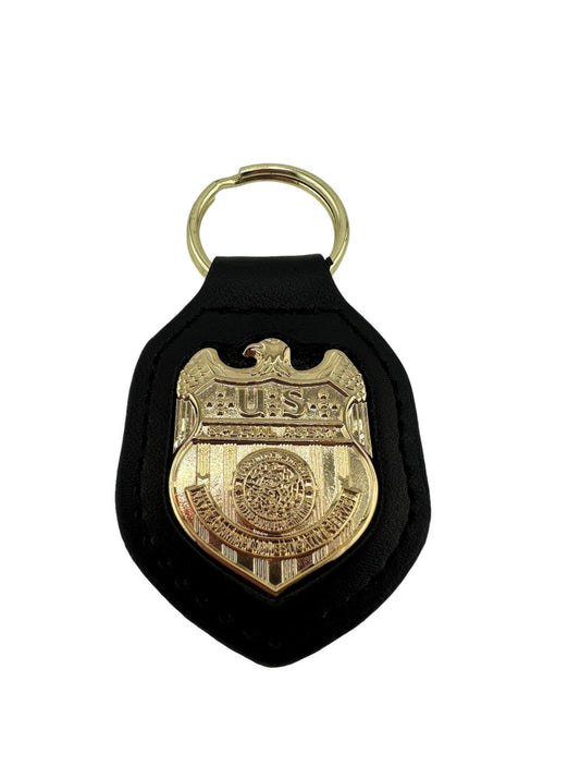 NCIS, LEATHER BACK KEY RING