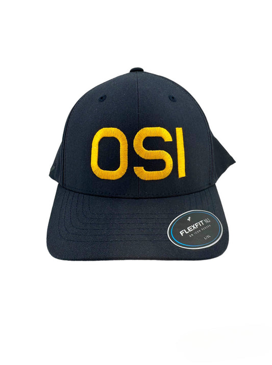 OSI NAVY FLEX FIT HAT W/ GOLD LETTERS