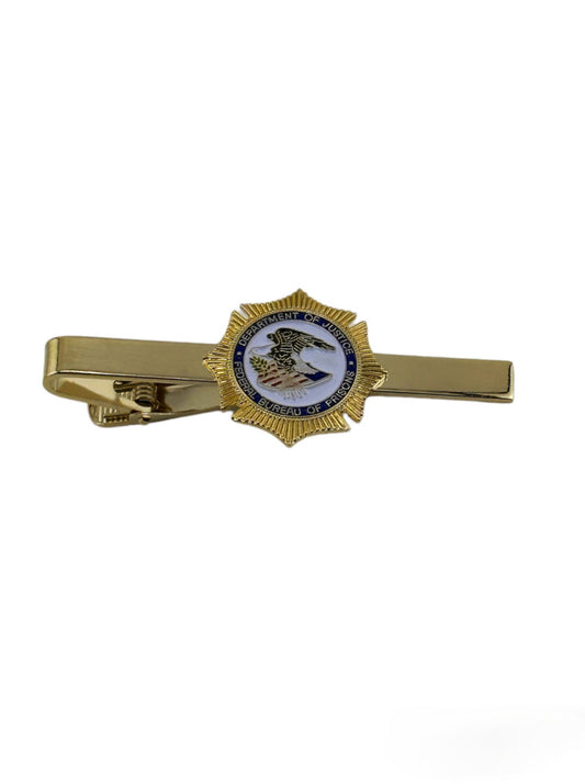 CLEARANCE BOP BADGE GOLD TIE BAR