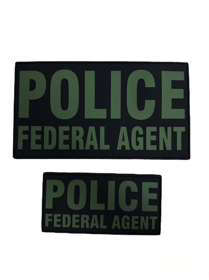 PVC POLICE FEDERAL AGENT PATCH SET (MORE COLORS AVAILABLE)