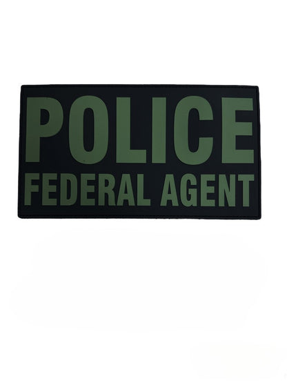 PVC POLICE FEDERAL AGENT PATCH 9X5