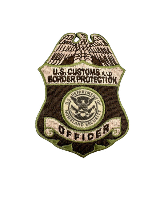 CBP OFFICER BADGE PATCH MULTI CAM