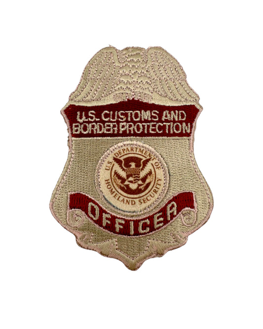 CBP OFFICER BADGE PATCH DESERT TAN