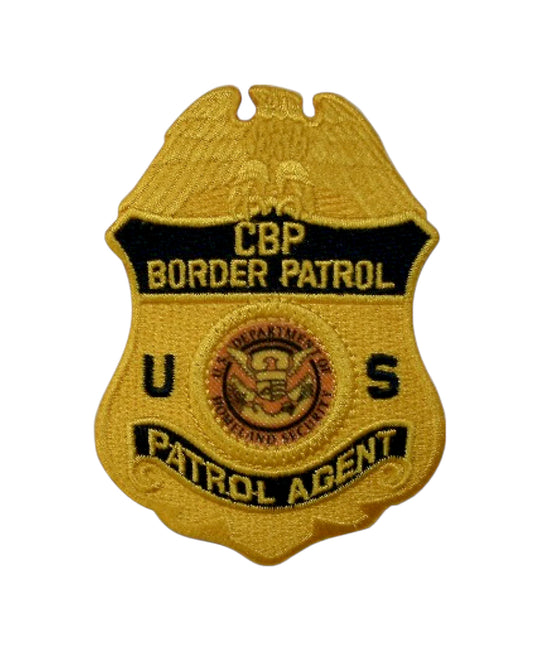 CBP PATROL AGENT BADGE PATCH-GOLD