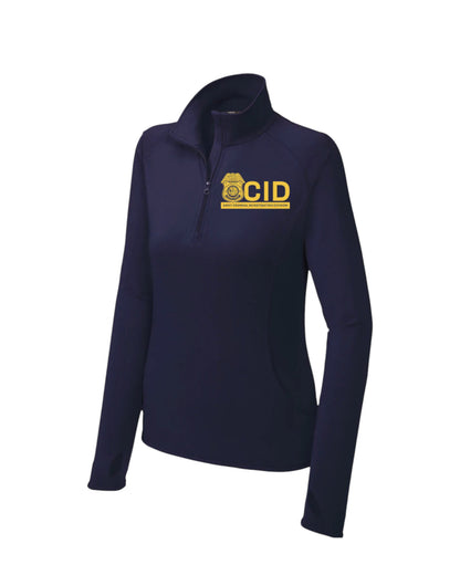 WOMEN'S ARMY CID-SA PRINTED LOGO SPORT WICK STRETCH 1/2 ZIP PULLOVER-LST850