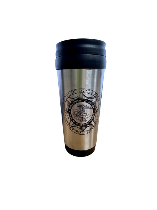 BOP BADGE STAINLESS STEEL TRAVEL MUG