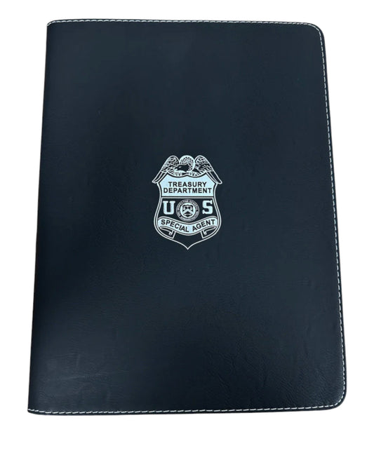 TIGTA BADGE ZIPPERED LEATHERLETTE PADFOLIO