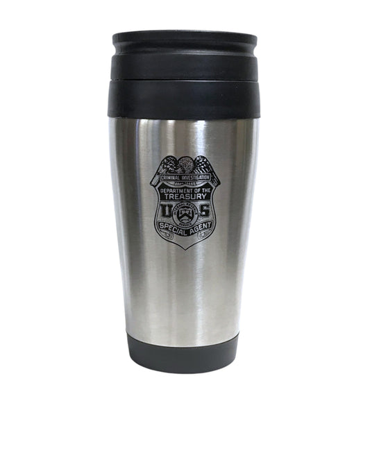 IRS-CI STAINLESS STEEL TRAVEL MUG