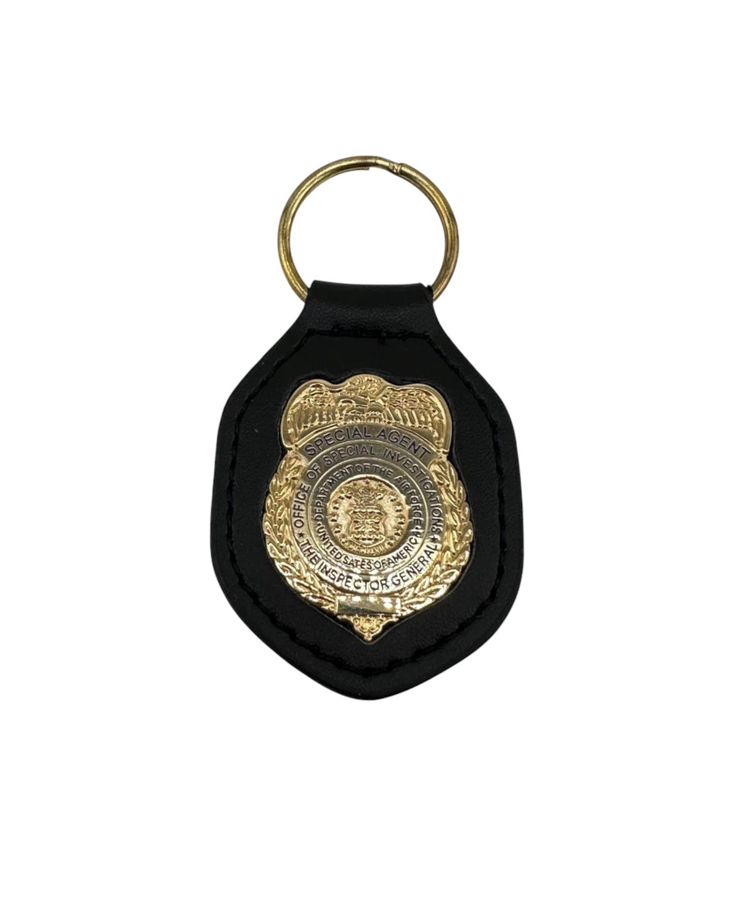 AF OSI LEATHER BACK KEYCHAIN