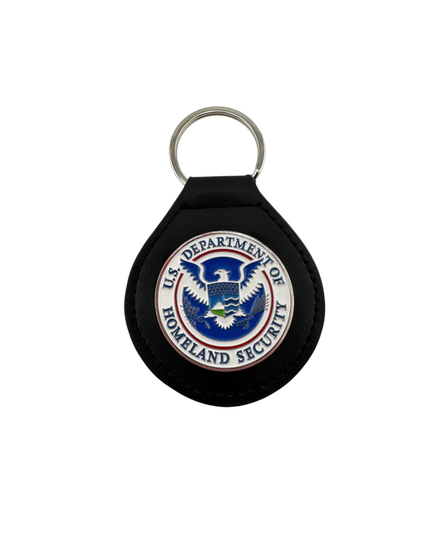 DHS SEAL KEY RING LEATHER BACK