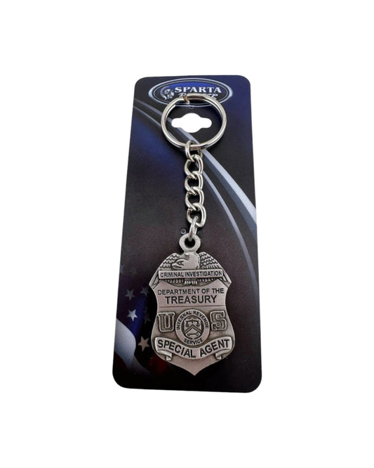 IRS-CI SOLID PEWTER KEYRING