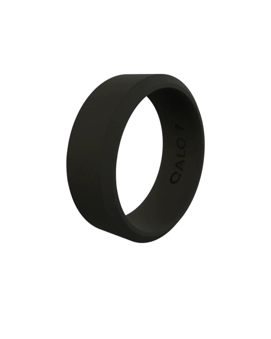 QALO MODERN BLACK SILICONE RING