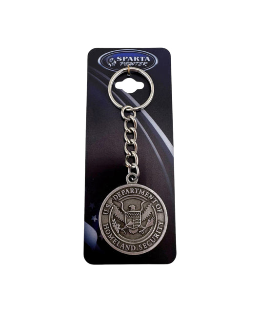 DHS SEAL PEWTER KEY CHAIN