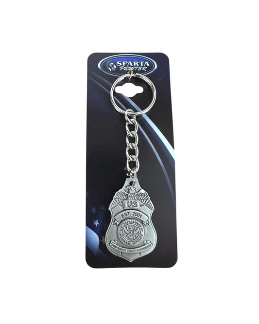 TSA PEWTER KEY RING