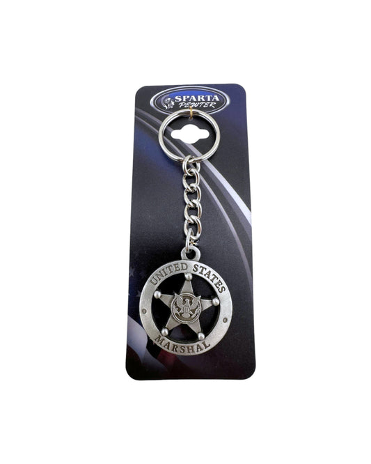 USMS SOLID PEWTER KEYRING