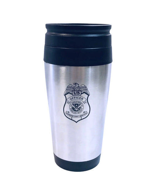 TSA OFFICER STAINLESS STEEL TRAVEL MUG