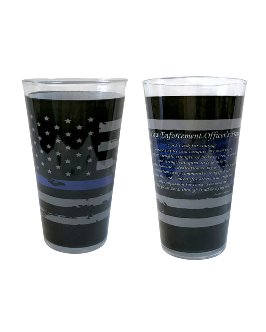 LAW ENFORCEMENT PRAYER PINT GLASS