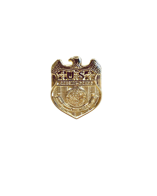 NCIS TIE PIN SPECIAL AGENT BADGE-GOLD