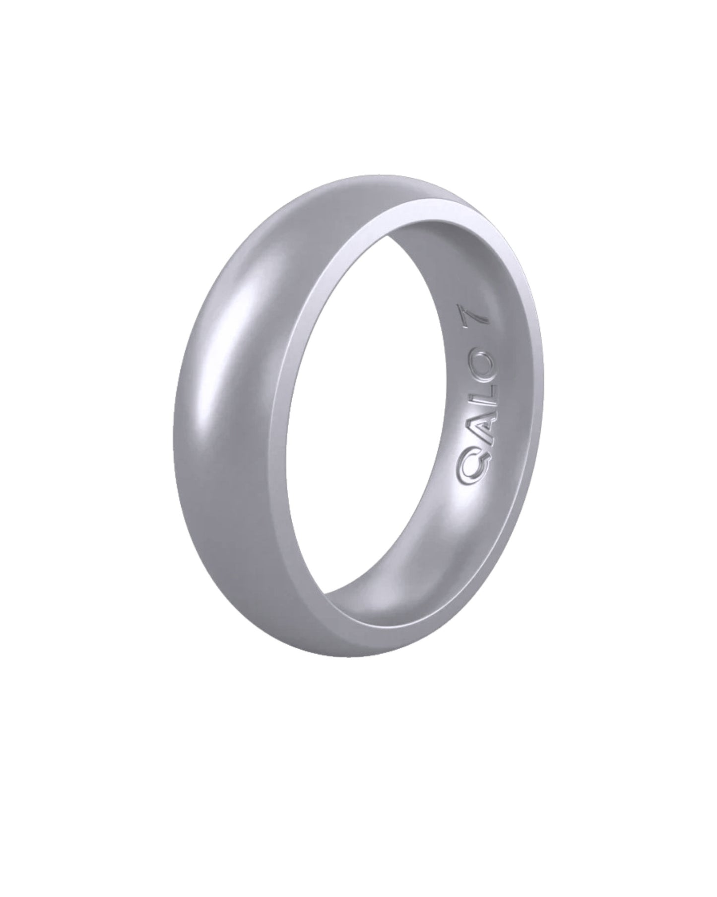 QALO WOMEN'S SILVER CLASSIC SILICONE RING