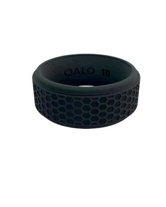 QALO MEN'S HEX SILICONE RING SLATE GRAY