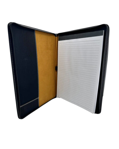 HSI S/A ZIPPERED LEATHERLETTE  PADFOLIO