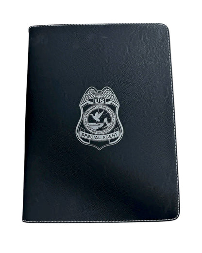 FWS SPECIAL AGENT ZIPPERED LEATHERLETTE  PADFOLIO