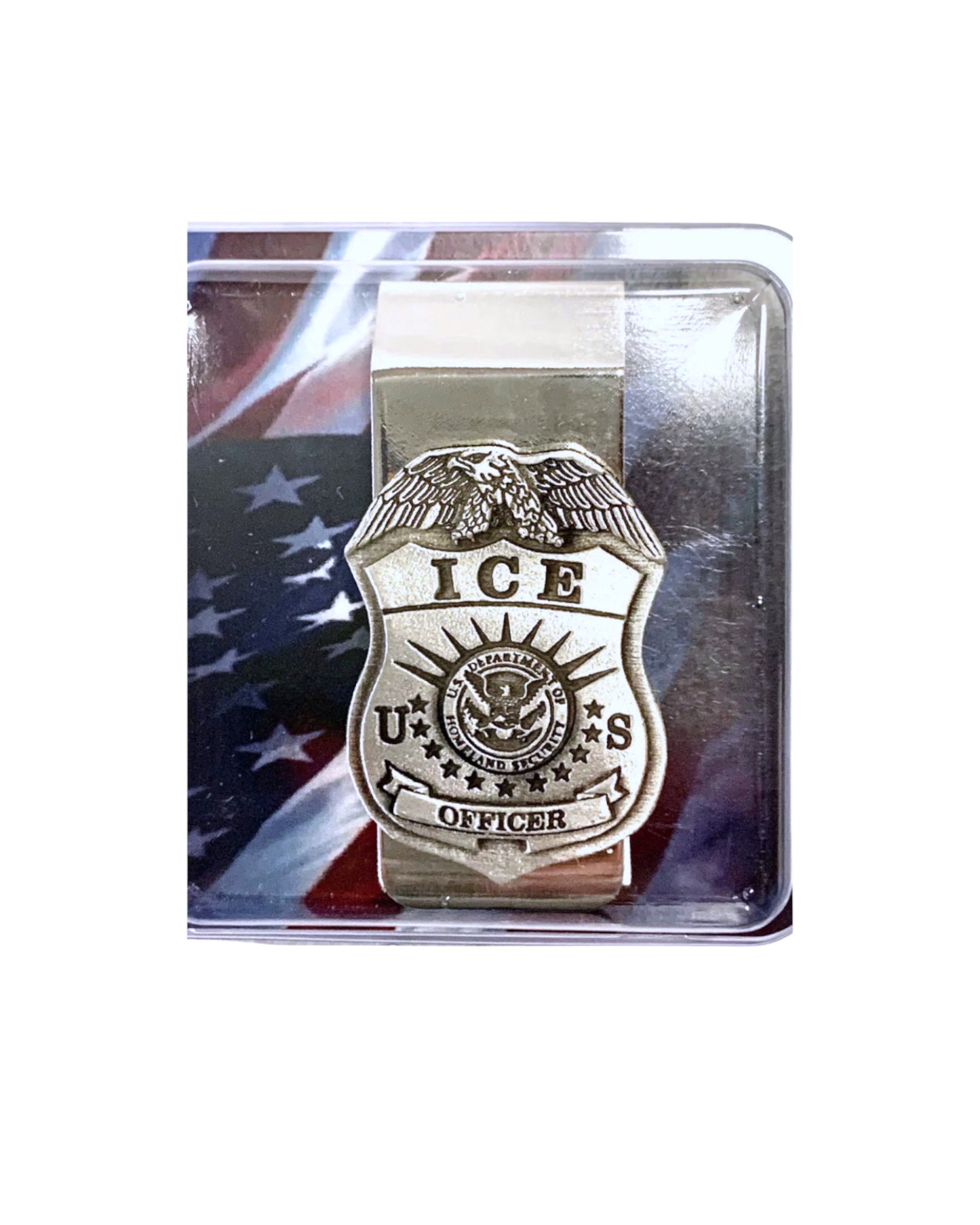 ICE OFFICER PEWTER MONEY CLIP