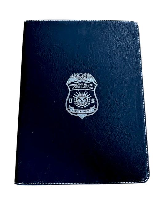 HSI S/A ZIPPERED LEATHERLETTE  PADFOLIO