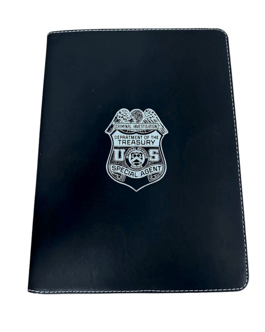 IRS-CI ZIPPERED LEATHERLETTE PADFOLIO