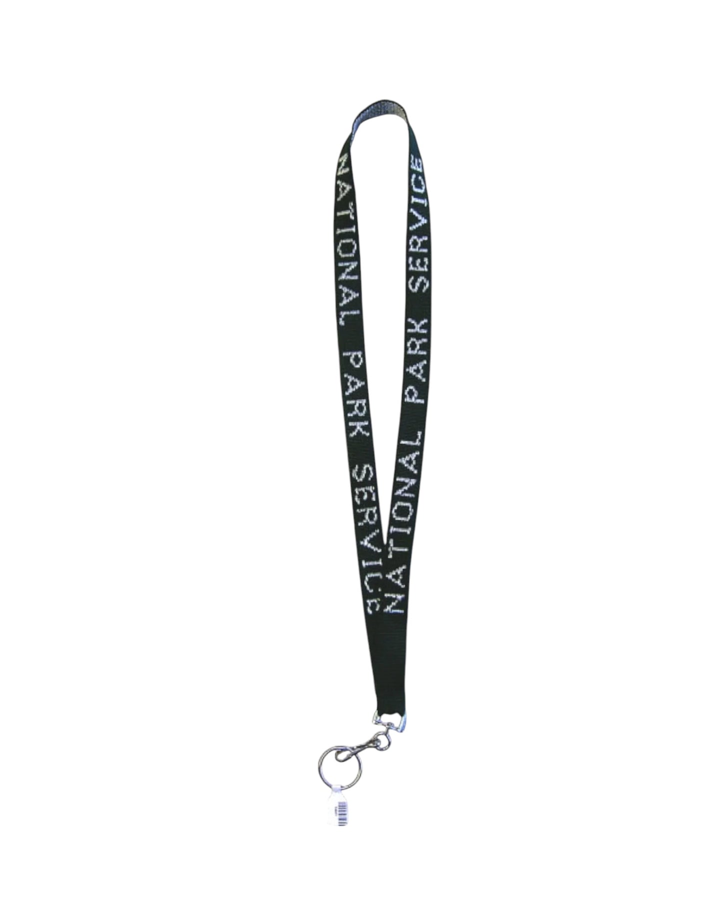 NPS LANYARD DARK FOREST GREEN WITH SILVER GREY LETTERING