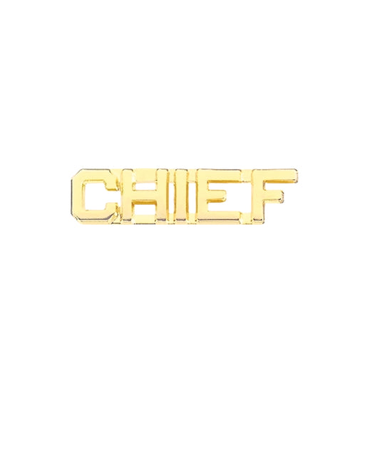 CHIEF DIE STRUCK LETTERS GOLD 3/8" (PAIR)