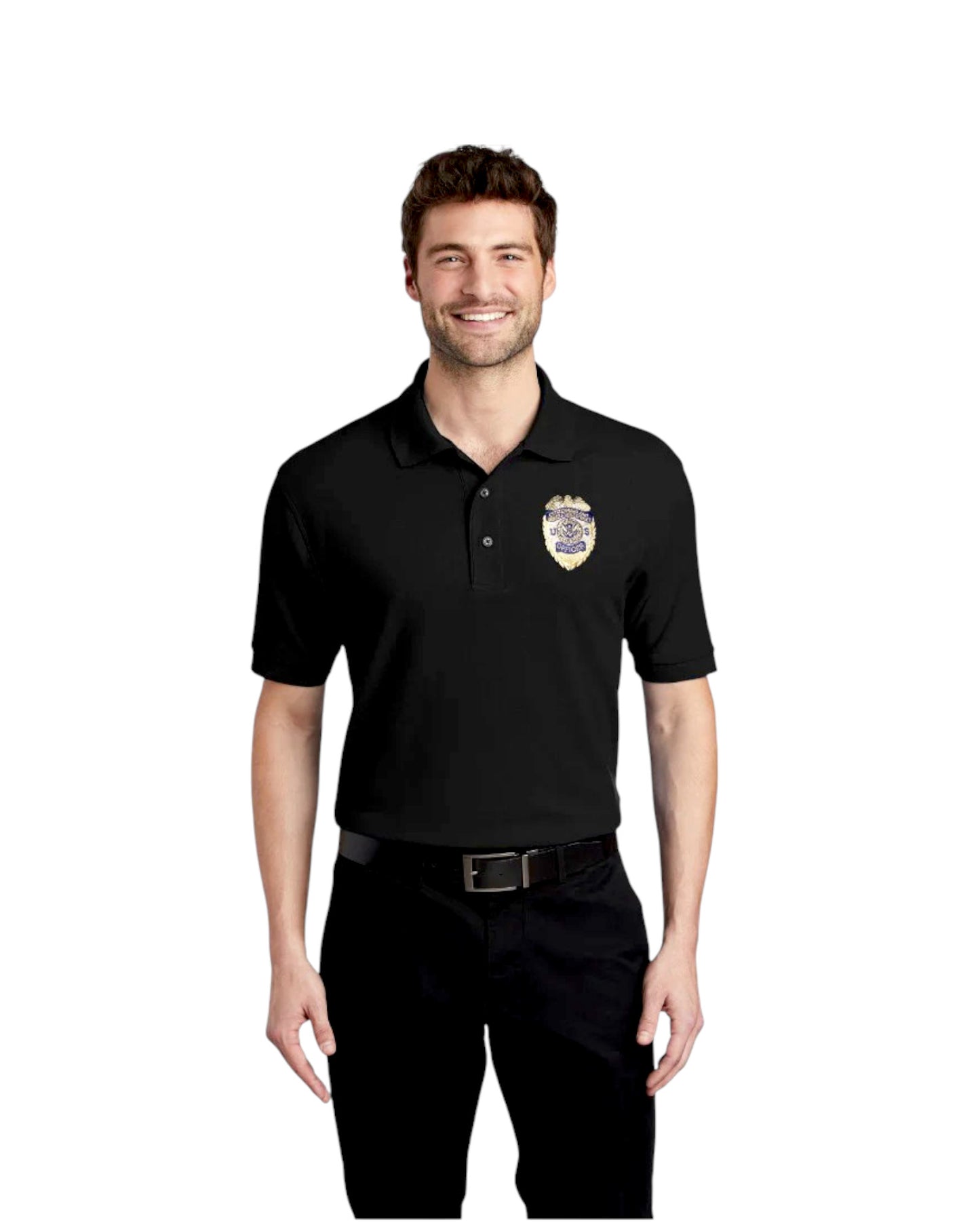 MEN'S CIS OFFICER BADGE POLO-K500