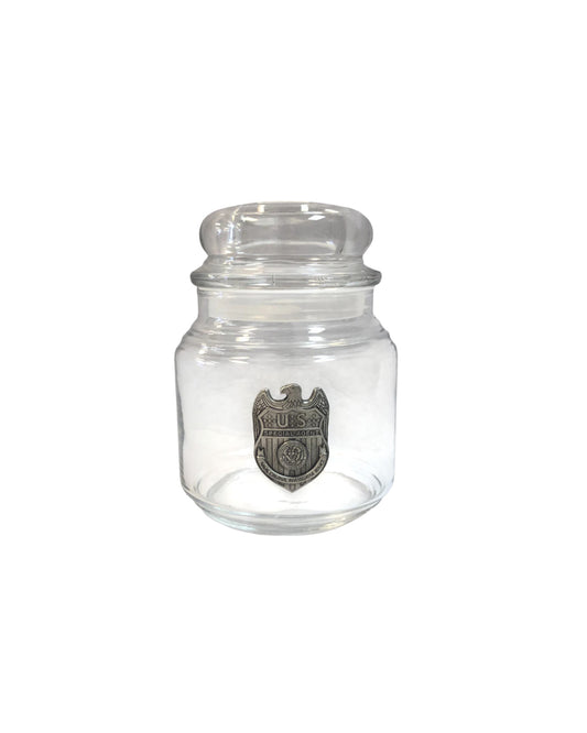 NCIS CANDY JAR WITH PEWTER BADGE