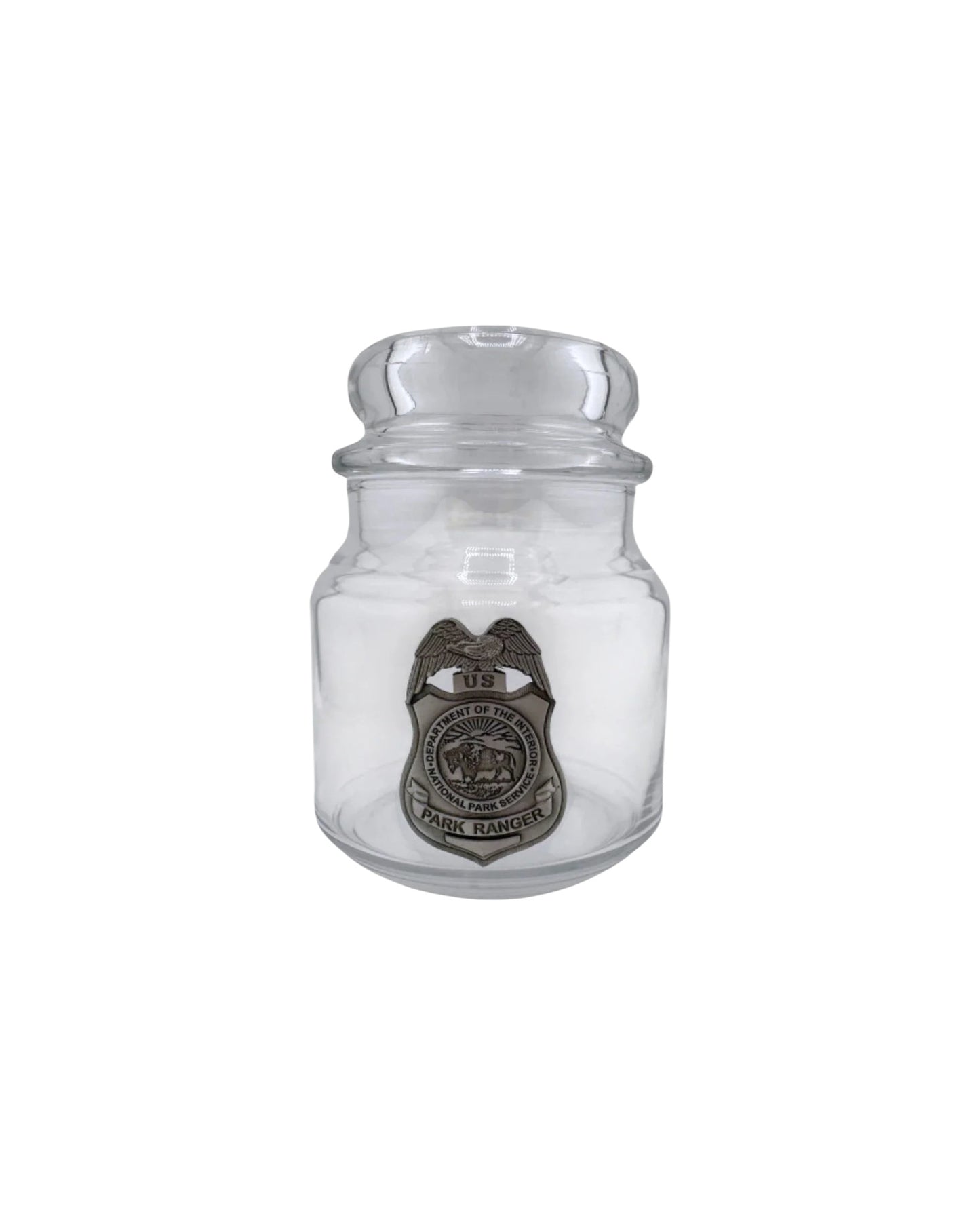 NPS CANDY JAR WITH PEWTER BADGE