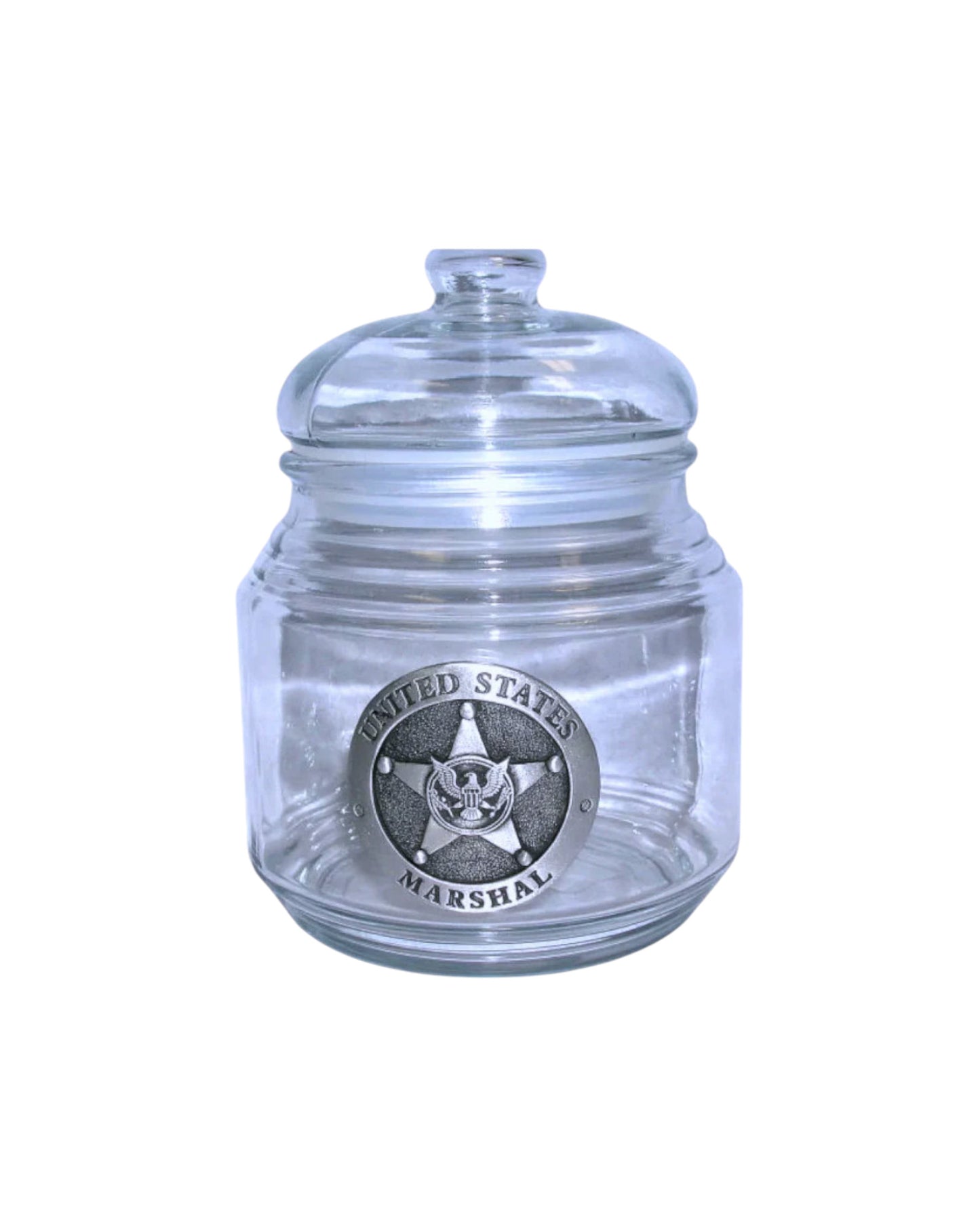 USMS CANDY JAR W/ PEWTER BADGE