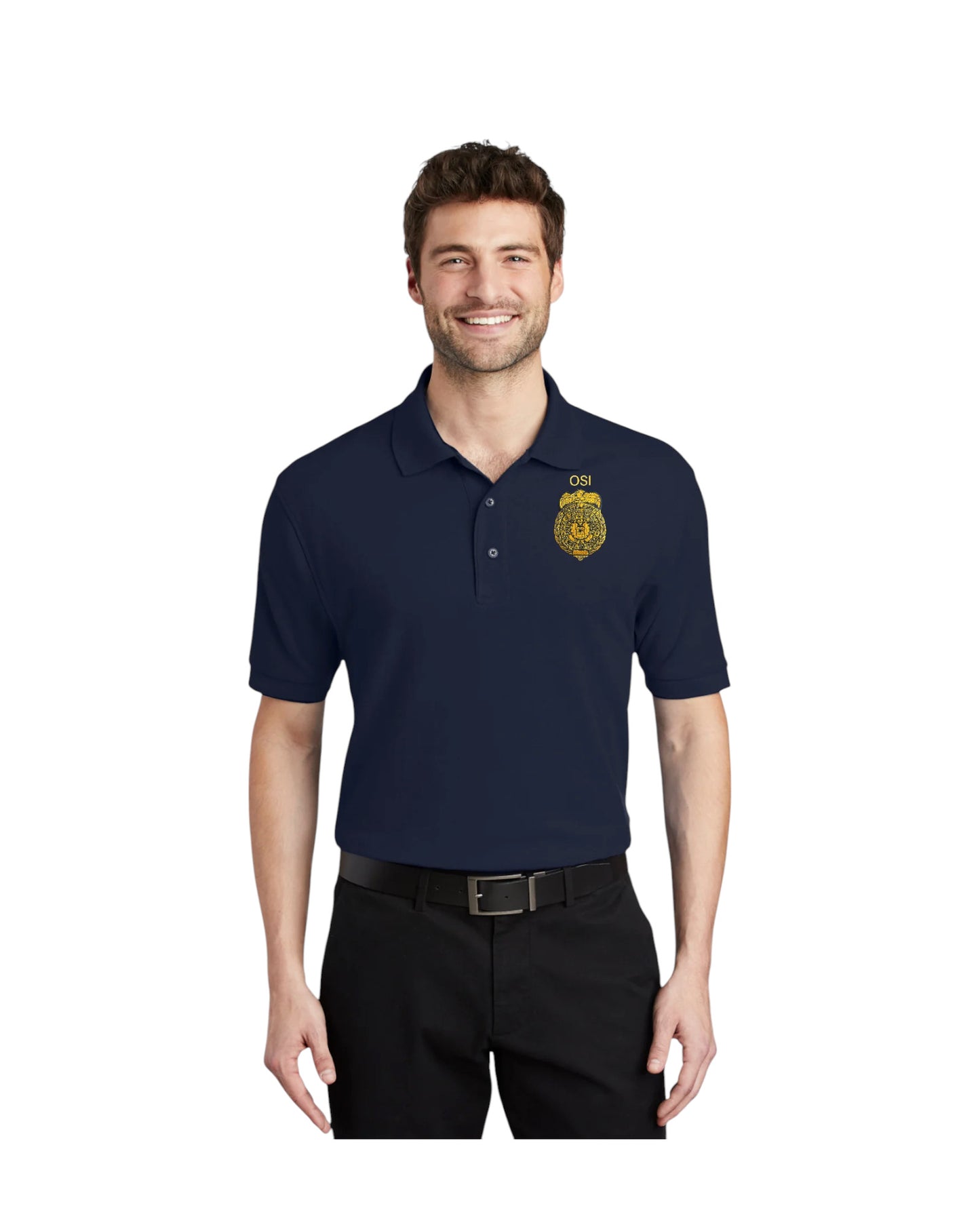 MEN'S AFOSI BADGE PORT AUTHORITY POLO- K500