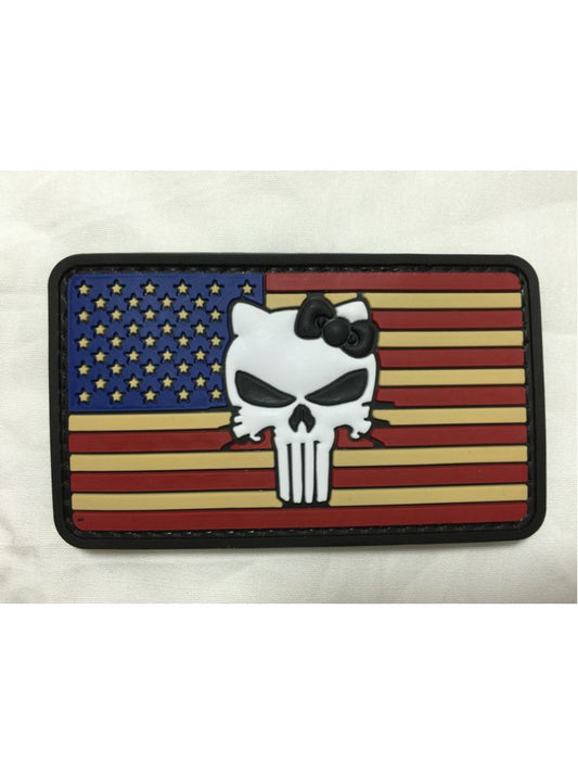 KITTY VINTAGE FLAG PVC MORALE PATCH-6724